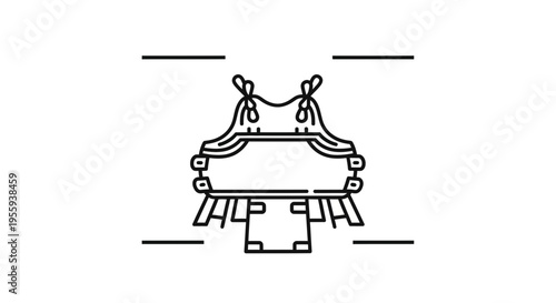 Ancient Egyptian Ark of the Covenant Symbol Icon, Religious Artifact
