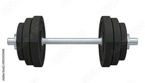 Dumbbell Icon Vector, Fitness Weightlifting Equipment Illustration for Sport and Gym Design