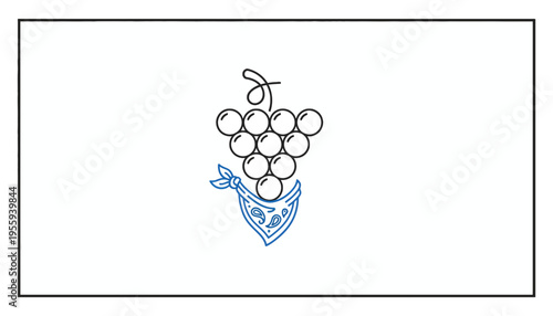 Whimsical Grapes with Blue Bandana Icon