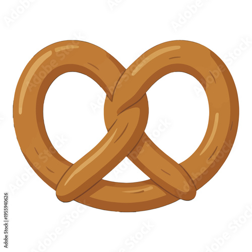 Pretzel Icon Vector, Realistic Food Symbol for Bakery, Snack, and Restaurant Branding