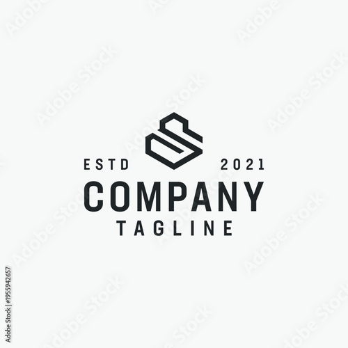 Corporate geometric element s logo