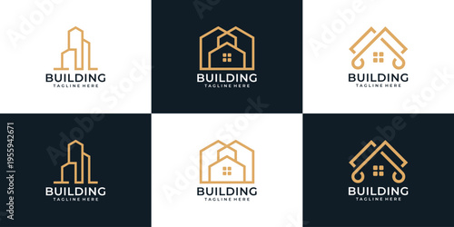 Luxury residential architecture construction logo for company
