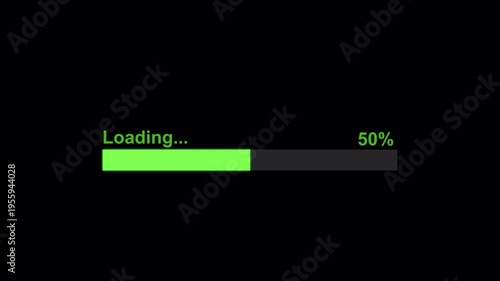 Green Loading Progress Bar Animation