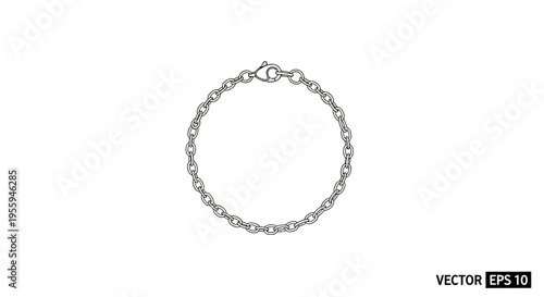 Elegant silver bracelet with oval links and clasp, isolated on white background.
