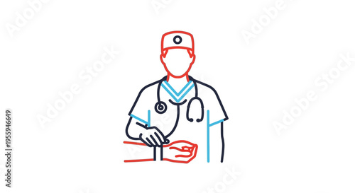 Doctor checking patient's pulse on wrist with stethoscope, medical checkup concept