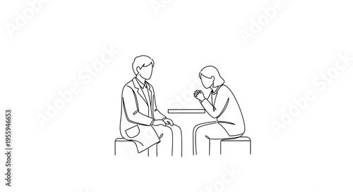 Doctor consulting patient, mental health discussion, therapy session, support and empathy