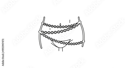 Body Chain Jewelry, Waist Accessory, Fashionable Body Jewelry, Elegant Waist Chain