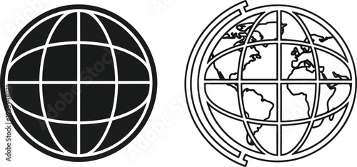 Global earth globe icons Vector