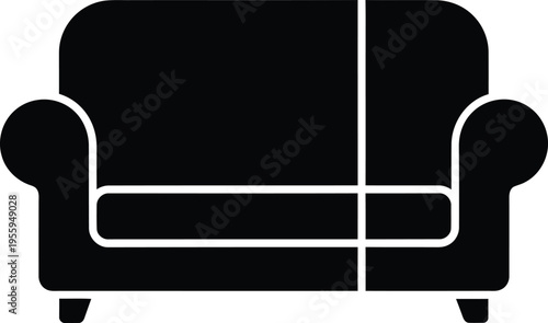 Modern simple sofa furniture Vector