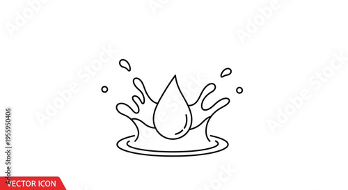 Water Drop Splash Icon