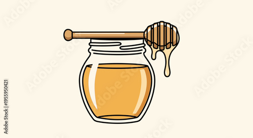 Honey in a glass jar 30.