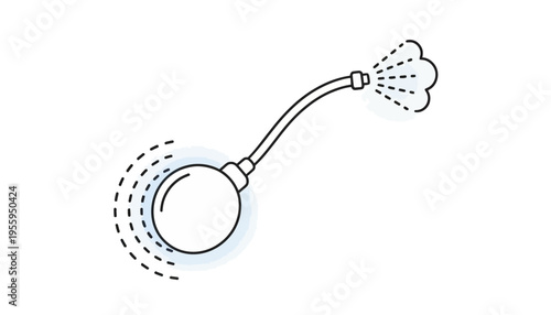Watering Can Icon Sprinkling Water Drops, Garden Tool Symbol, Vector Illustration