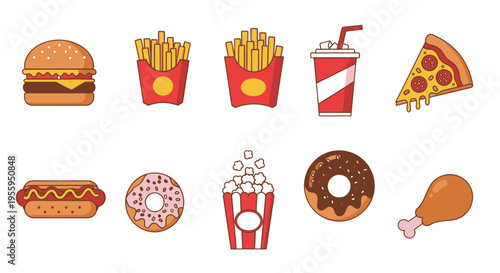 Variety of fast food items displayed 18.