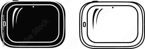 Black and white window frames Vector