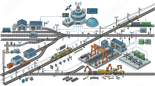 Industrial railway infrastructure and operations.