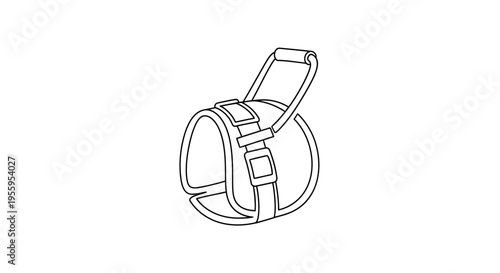 Hand-drawn illustration of a dog muzzle, simple line art, isolated on white background