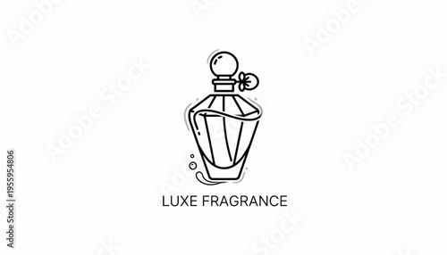 Elegant Perfume Bottle Icon - Luxe Fragrance Logo Design