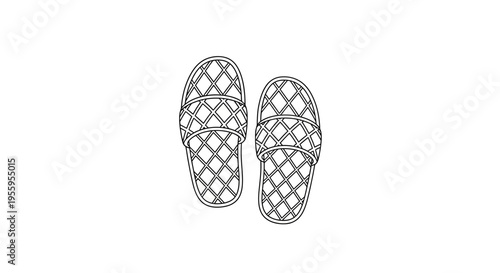 Cozy Diamond Quilted Slippers, Comfortable House Shoes for Home Relaxation