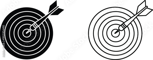 Target practice bullseye arrows Vector