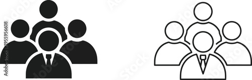 Teamwork business icons set Vector