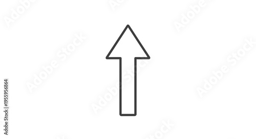 Simple Upward Arrow Icon, Directional Symbol, Navigation Element, Graphic Design