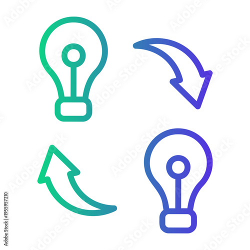 decision Line Gradient Icon