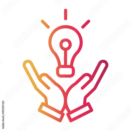 decision Line Gradient Icon