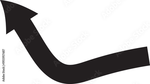 Hand Drawn Upward Trend Arrow