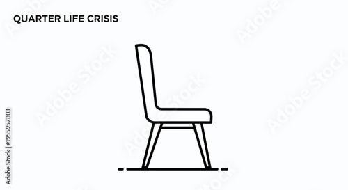Quarter Life Crisis Concept: Empty Chair Symbolizing Uncertainty and Transition