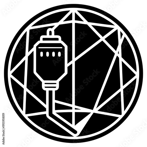 Scalable cable symbol ideal for UI kits, dashboards, and mobile applications.