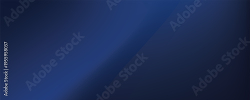 Silk satin fabric. Navy blue color. Abstract dark elegant background with space for design. Soft wavy folds. Drapery. Gradient. Light lines. Shiny. Shimmer. Glow.Template. Wide banner. Panoramic.