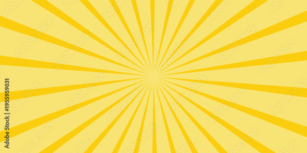 Fototapeta premium Circus background of spiral yellow orange rays vector illustration. Vintage radial pattern with sunbeams or starburst strip. Circus, carnival, summer fair or chapiteau backdrop.