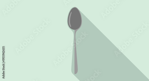 An illustration shows a spoon casting a long shadow on a surface.
