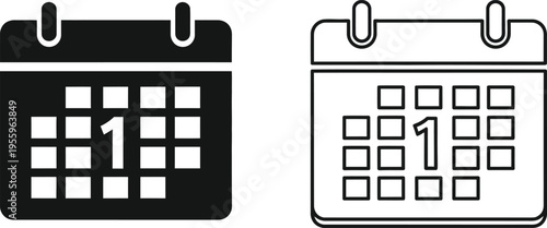 Calendar icons set Vector