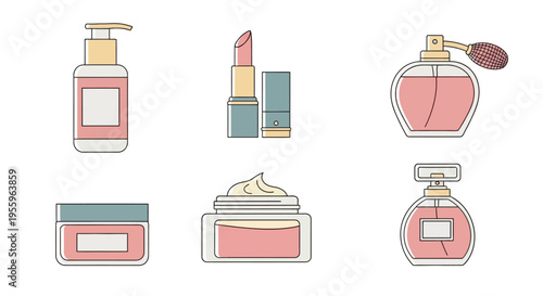 Cosmetic products in pink shades.