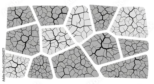 Cracked earth texture background pattern.