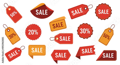 Discount Sale Tags and Labels.
