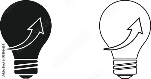 Innovative ideas bulb growth success Vector