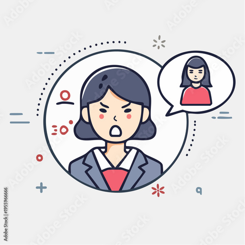 クレームを叫ぶ怒った顧客のアイコン カスタマーハラスメント