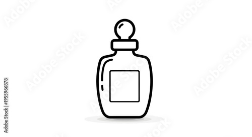 Perfume Bottle Icon Outline Vector Illustration