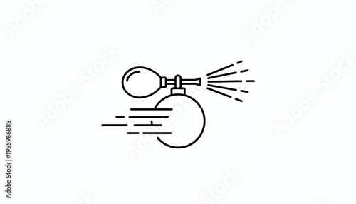 Perfume Atomizer Spraying Fragrance Mist, Vintage Style Icon