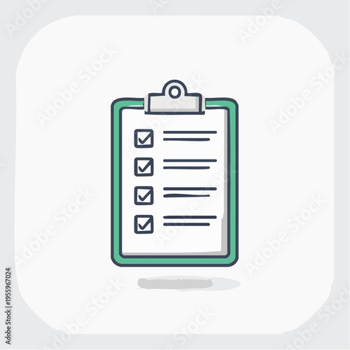 クリップボードとチェックリストのアイコン タスク管理と業務効率化