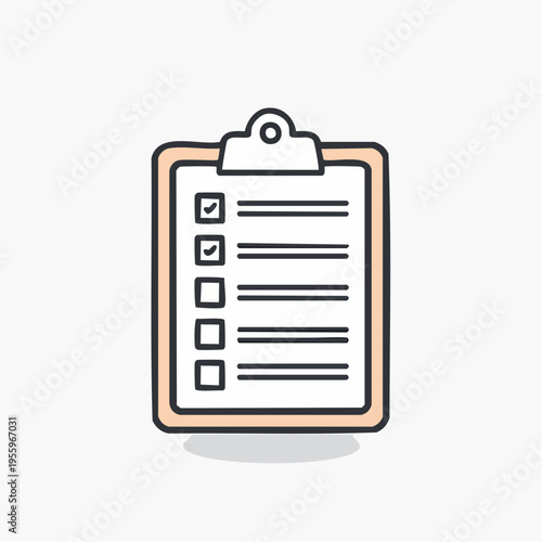 クリップボードとチェックリストのアイコン タスク管理と業務効率化