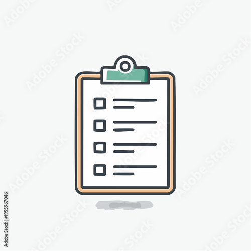 クリップボードとチェックリストのアイコン タスク管理と業務効率化