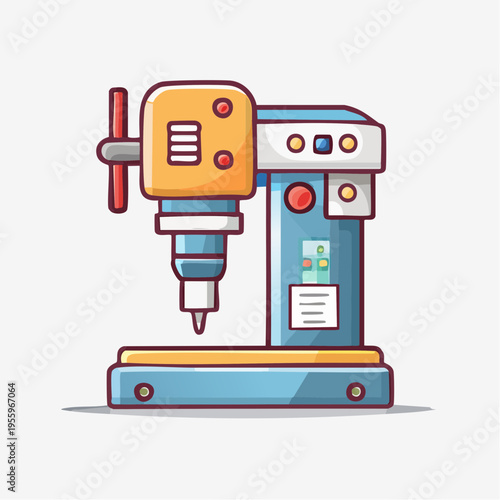 CNCフライス盤のアイコン 製造業と工場の工作機械
