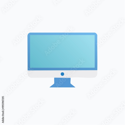 デスクトップモニターのアイコン テレワークやオフィス作業のIT環境