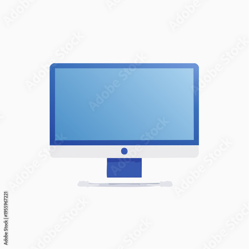 デスクトップモニターのアイコン テレワークやオフィス作業のIT環境