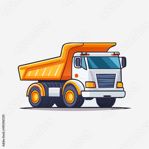 ダンプカーのアイコン 建設現場の土砂運搬と重機
