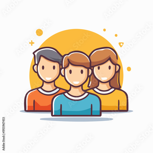 チームコラボレーションのアイコン 組織力やプロジェクトの協力体制