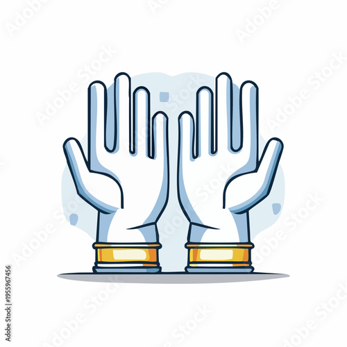 安全手袋で手を保護するアイコン 工場や現場の労働安全